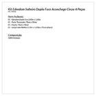 Kit Edredom Solteiro Cinza Dupla Face Aconchego 4 Peças Com L