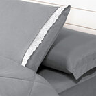 Kit Edredom Solteiro Cinza Dupla Face Aconchego 4 Peças Com L