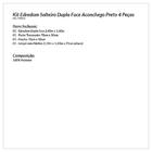 Kit Edredom Solteiro Preto Dupla Face Aconchego 4 Peças Com L