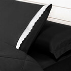 Kit Edredom Solteiro Preto Dupla Face Aconchego 4 Peças Com L