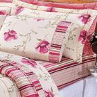 Kit Edredom Super King Floral Percal 180 Fios 3 Pç - Rosé