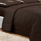 Kit Edredom Tabaco King Dupla Face 6 Peças Com Detalhes Borda