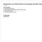 Kit Edredom Vermelho Casal Padrão Dupla Face Aconchego 6 Peças