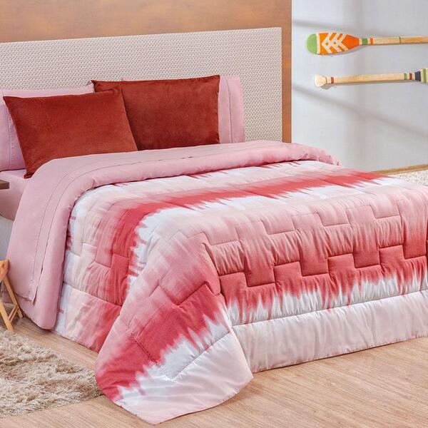 Kit Edredom Yaris Queen Percal 180 Fios Dupla Face 3 Peças -