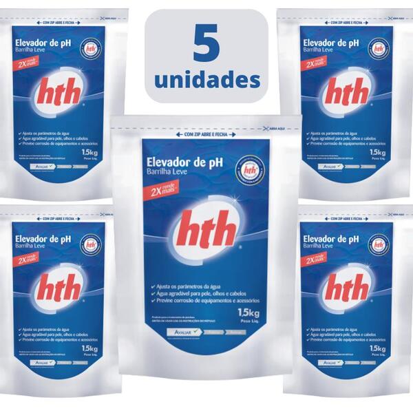 Kit Elevador De Ph Pó 5 Pacotes De 1.5kg Hth | Black Friday Leroy Merlin