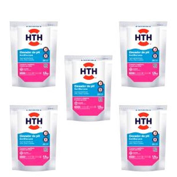 Kit Elevador De Ph Pó 5 Pacotes De 1.5kg Hth