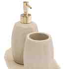 Kit Em Poliresina Para Banheiro Bege Claro 3 Peças 19180 Mart