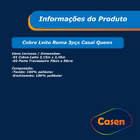 Kit Enchoval Queen Roma 3pçs Rosê E Cinza Dupla Face Casen