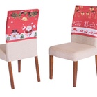 Kit Encosto De Cadeira Estampada Natal 2 Peças Natalina