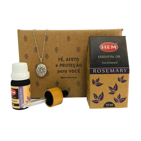 Kit Energizante - Aromatizador Pessoal + Óleo Rosemary Hem