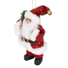 Kit Enfeite Adorno Noel Metal Vermelho 15x10x4cm Cromus 3 Peças