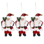 Kit Enfeite Adorno Noel Metal Vermelho 15x10x4cm Cromus 3 Peças