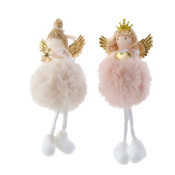 Kit Enfeite Anjos Sortidos Multicolorido 19x7cm Cromus