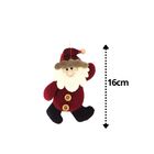 Kit Enfeite Árvore 6 Pç Papai Noel  Pendente Vinho 16cm