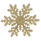 Kit Enfeite para Árvore de Natal Floco de Neve Dourado 6 Peças 1x15x15cm Cromus