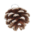 Kit Enfeite para Árvore de Natal Pinha Branco 24 Peças 5x5x5cm Cromus