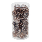 Kit Enfeite para Árvore de Natal Pinha Branco 24 Peças 5x5x5cm Cromus