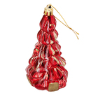 Kit Enfeite para Árvore de Natal Pinheiro Dourado 4 Peças 10x5x5cm Cromus