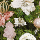 Kit Enfeite para Árvore de Natal Trem Dourado 3 Peças 3x8x6cm Cromus