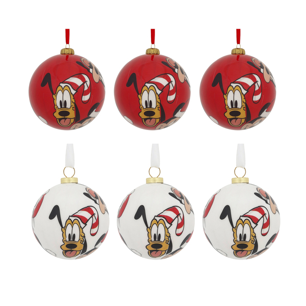 Kit Enfeite Bola de Natal Plástico Multicolorido 6x6x6cm Cromus 6 Peças