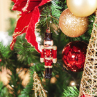 Kit Enfeite de Natal Boneco de Chumbo Vermelho 3 Peças 15x5x2cm Cromus