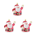 Kit Enfeite de Natal Noel Vermelho 4x8x9cm 3 Peças Cromus