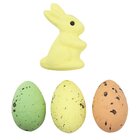 Kit Enfeites Decorativos Páscoa 6 Coelhinhos Com Ovos Decorad