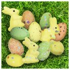 Kit Enfeites Decorativos Páscoa 9 Coelhinhos Com Ovos Decorad