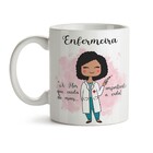 Kit Enfermeira Feminino Caneca Almofada E Agenda Cabelo:preto