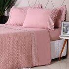 Kit Enxoval 7 Pçs Casal Com Cobre Leito Bordado Inglês