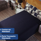 Kit Enxoval Geometrico 3 Pçs Casal Queen Azul Casen