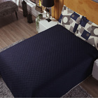 Kit Enxoval Geometrico 3 Pçs Para Cama Casal Queen Azul Casen