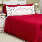 Kit Enxoval Namorados Vermelho 5 Peças Com Porta Estampado 2,