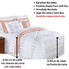 Kit Enxoval Queen 200 Fios Damasco Branco E Salmão Enxovais A