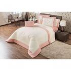 Kit Enxoval Queen Flora Palha E Salmão Enxovais Aquarela 5 Pe