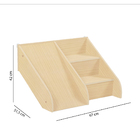 Kit Escadinha Com Escorrega Natural Para Cama Infantil Casate