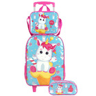 Kit Escolar Infantil Para Meninas Com Mochila De Rodinhas  La