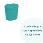Kit Escorredor + Lixeira + Dispenser -azul