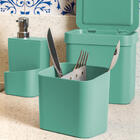 Kit Escorredor De Talheres E Dispenser Para Detergente Esponj