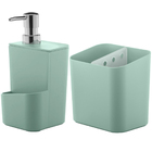 Kit Escorredor De Talheres E Dispenser Para Detergente Esponj