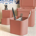 Kit Escorredor De Talheres E Dispenser Para Detergente Esponj