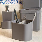 Kit Escorredor De Talheres Porta Detergente Lixeira Cozinha C