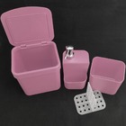 Kit Escorredor De Talheres Porta Detergente Lixeira Cozinha R