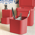 Kit Escorredor De Talheres Porta Detergente Lixeira Cozinha V