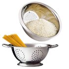 Kit Escorredor Multiuso Lavador De Arroz E Macarrão Aço Inox