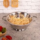 Kit Escorredores Multiuso Aço Inox Lavador De Arroz, Macarrão
