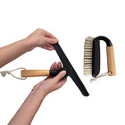 Kit Escova De Limpeza Multiuso Com Cabo De Bambu E Rodo De Pi