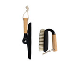 Kit Escova De Limpeza Multiuso Com Cabo De Bambu E Rodo De Pi