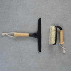 Kit Escova De Limpeza Multiuso Com Cabo De Bambu E Rodo De Pi