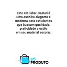 Kit Escrita 2 Lapis Canetas E Corretivo Faber-castell